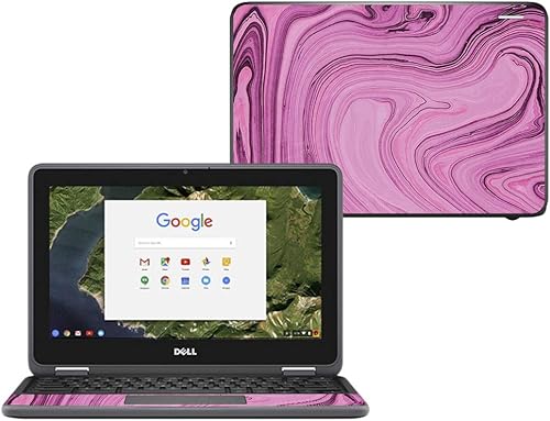 MightySkins - Skin compatible con Dell Chromebook 11" 3180, mármol tailandés rosa, protector de vinilo, duradero y único, fácil de aplicar, quitar y