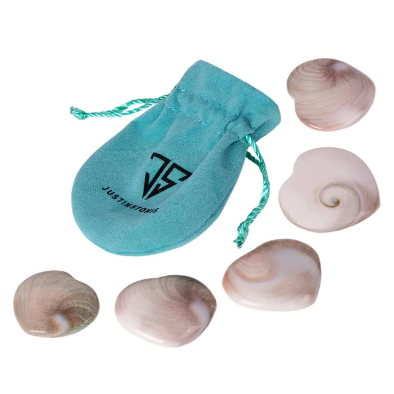 Piedra de bolsillo ojo de Shiva natural justinstones: amuletos de corazón para joyería