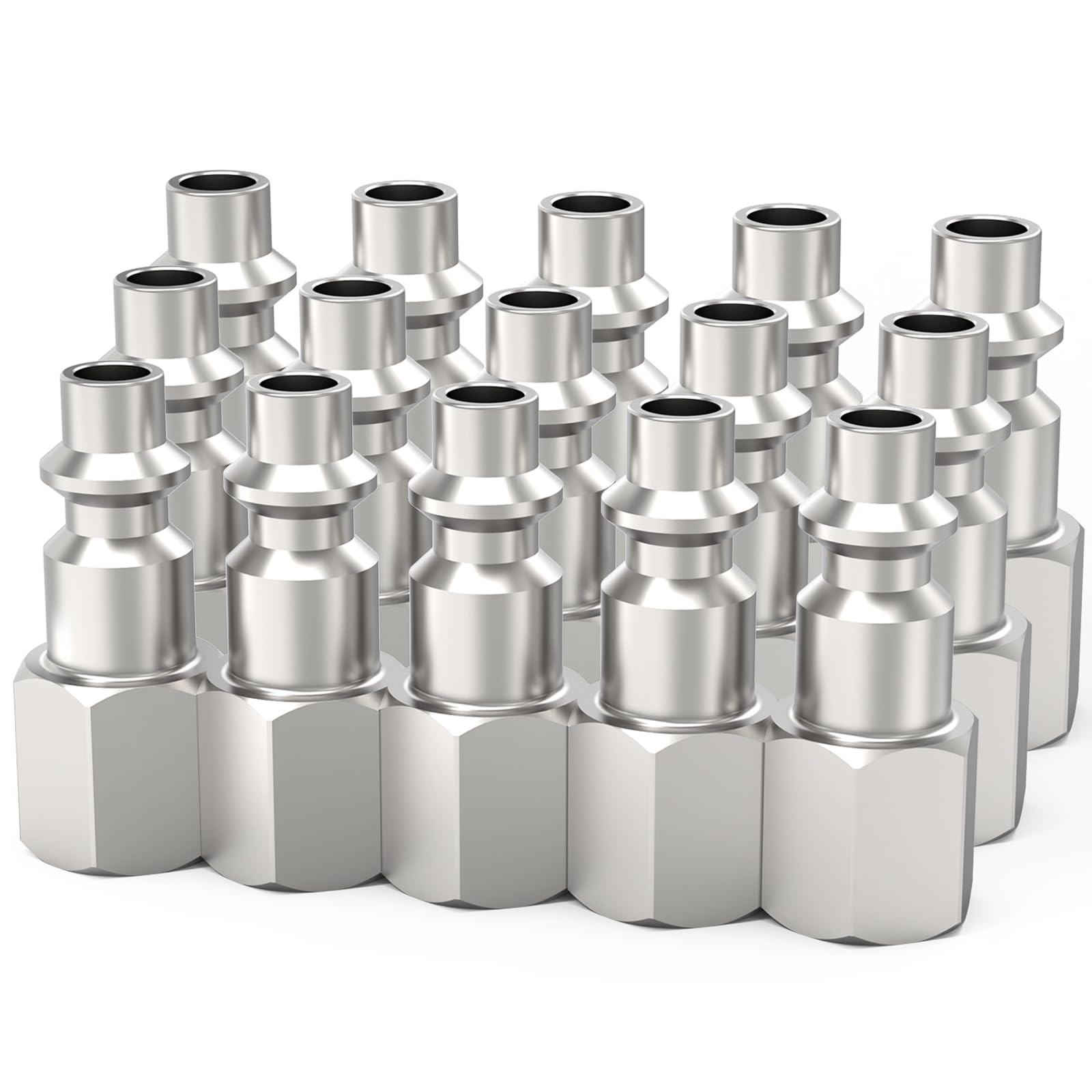 ChillWaves Industrial Air Plug, 1/4" NPT Female Pneumatic Plugs, Air Compressor Accessories Fittings(30-PACK)