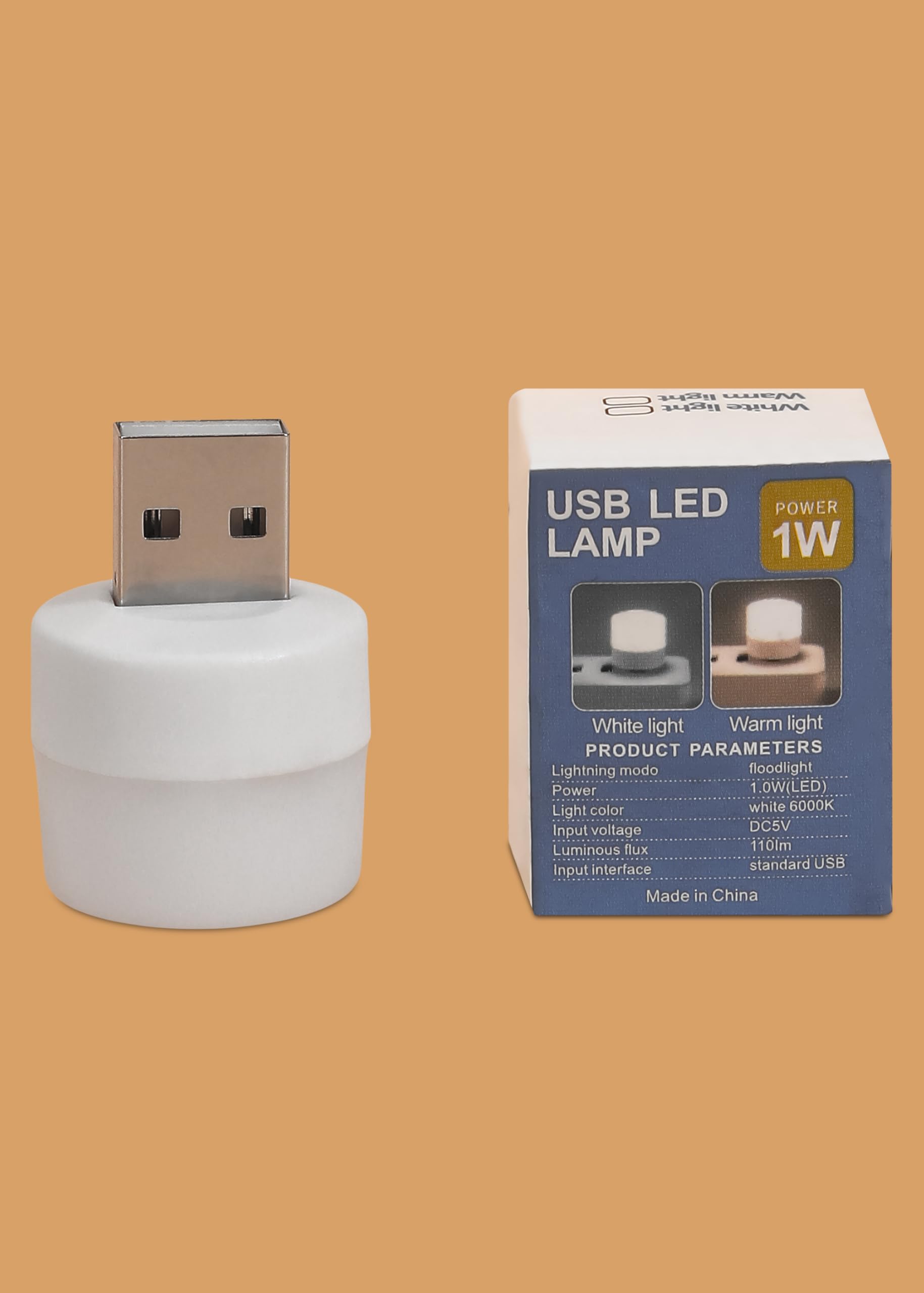 AKSHANSH USB LED Lamp, 1W Power, White Light 6000K, DC5V, 110lm, Standard USB Interface (Set of 4)-image-22