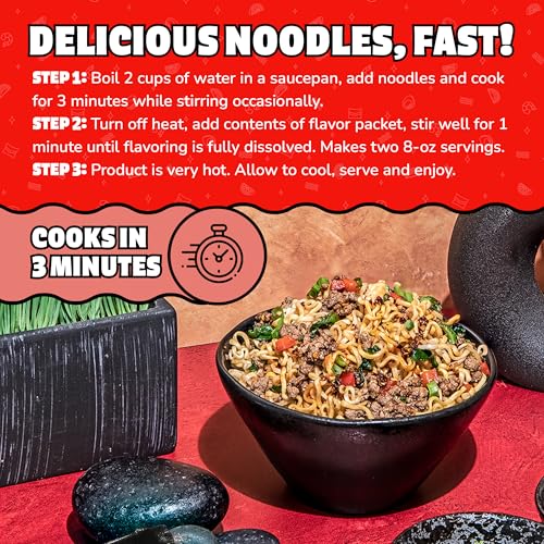 Image of Maruchan Ramen Noodle Soup, FIRE Spicy Beef Flavor - Japanese-Style Instant Noodles, Quick & Easy Meal for Kids, Students & Busy Families - 3 Oz. (22 Pack)
