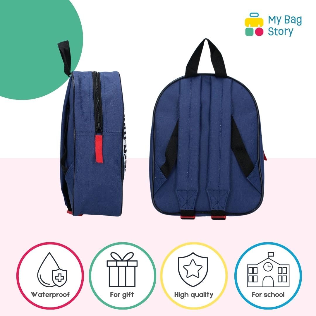 mybagstory - Plecak - Spiderman - Niebieski - Dziecięcy - Szkoła - Przedszkole - Żłobek - Szkołka - Chłopiec - Rozmiar 29 cm - Regulowane ramiączka - Pomysł na prezent, Spiderman - Niebieski, Enfant