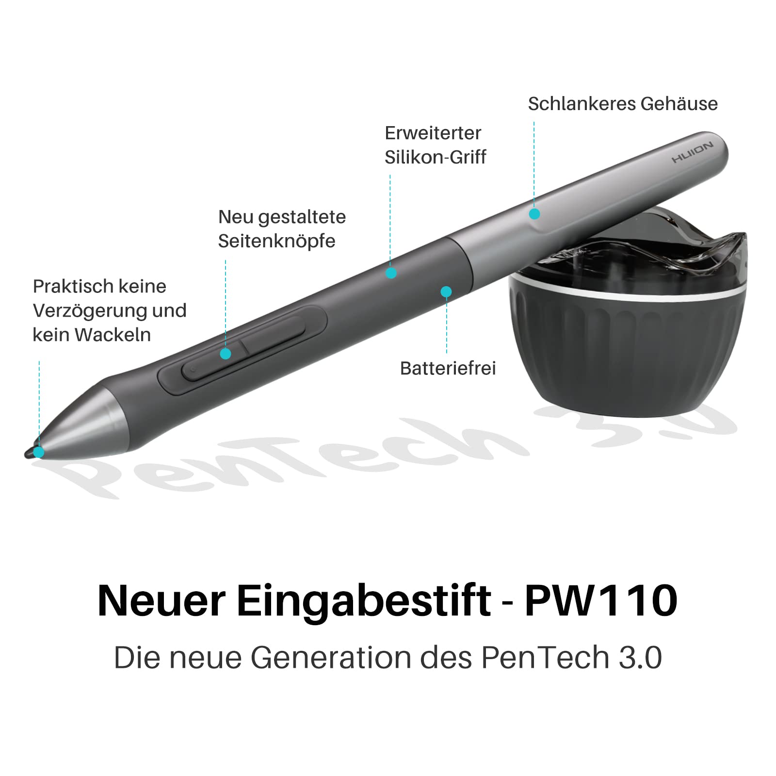 HUION Inspiroy 2 S Grafiktabletts, 6,3 x 3,9 Zoll Tragbares Zeichentablett mit 8192 Stufen batterielosem Digitalstift, 6 Drucktasten + Scroller, für Windows Mac Linux Android ChromeOS