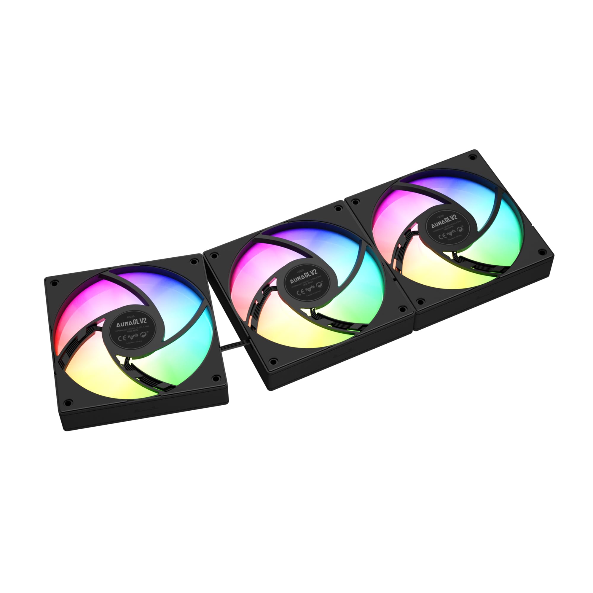 GAMDIAS Aura GL360 V2 AIO Refroidisseur liquide pour processeur 360 mm, conception de routage facile des câbles, pompe rotative à performance rotative, 3 ventilateurs PWM ARGB à faible bruit de 120 mm