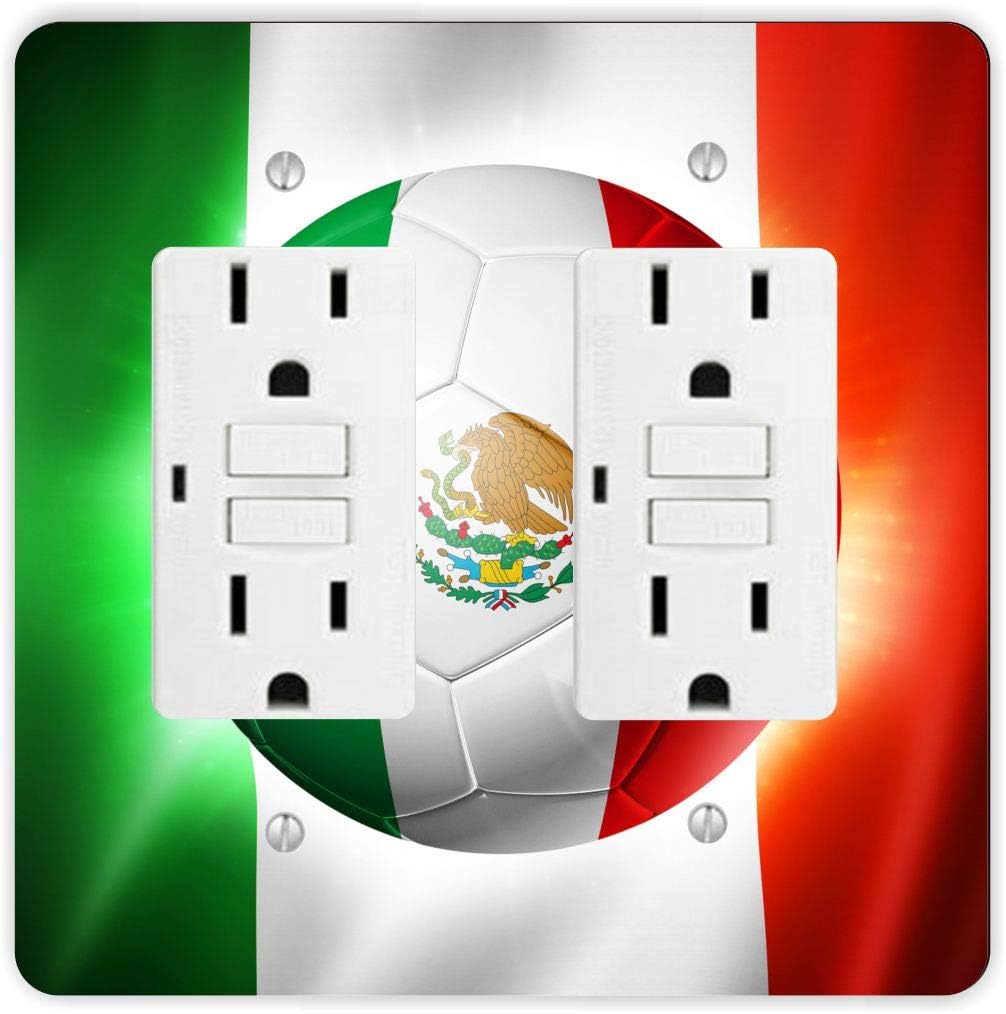 Mexico Football -Light Switch Plate Cover - Double GFI Double Rocker - Two Gang Switch Plate Cover Switch Plate Cover