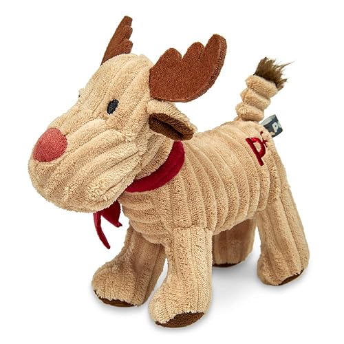 CHRISTMAS: Petface Woodland Reindeer, Christmas Plush Dog Toy with Built-In Squeaker (Pack of 1) - Reindeer