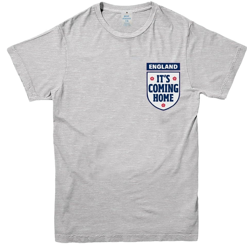 England Tshirt Tee Top World Cup 2026 Football It's Coming Home Mens Kids Unisex Heather Grey
