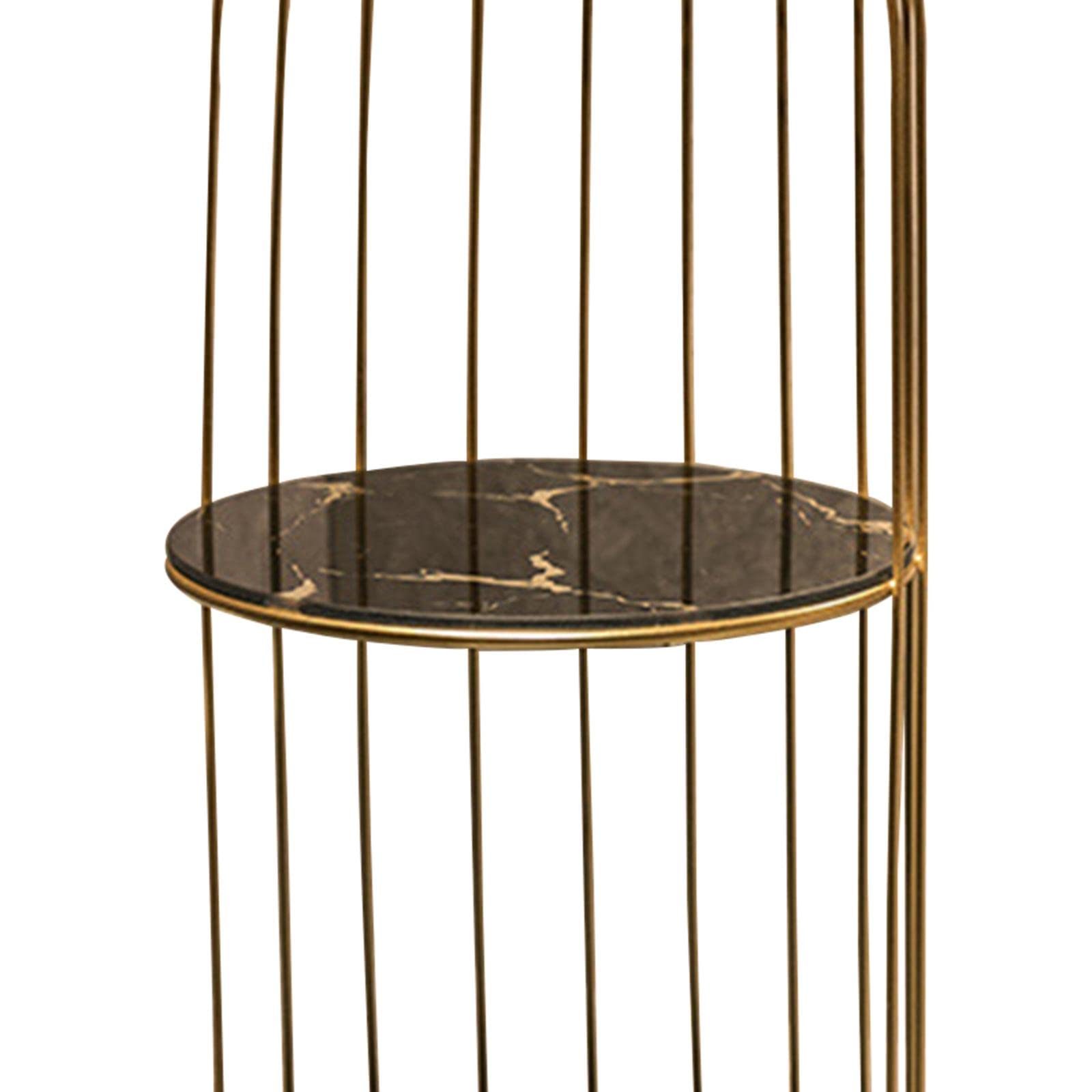 Estante de perfume para maquillaje, joyería, bandeja para cremas, color negro y dorado, 2 niveles