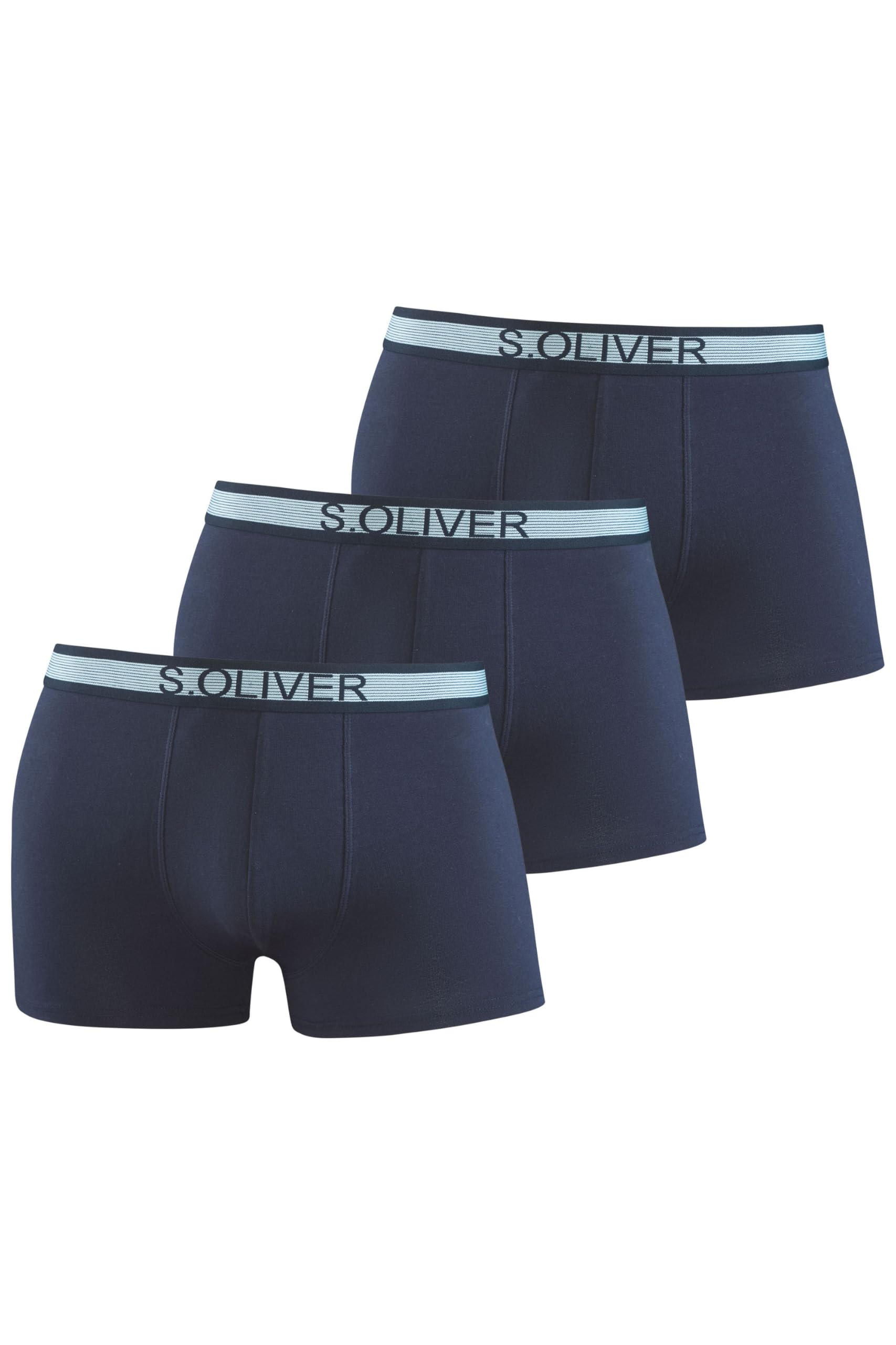 s.Oliver Men's Boxer Shorts (Pack of 3), 3 x navy, L
