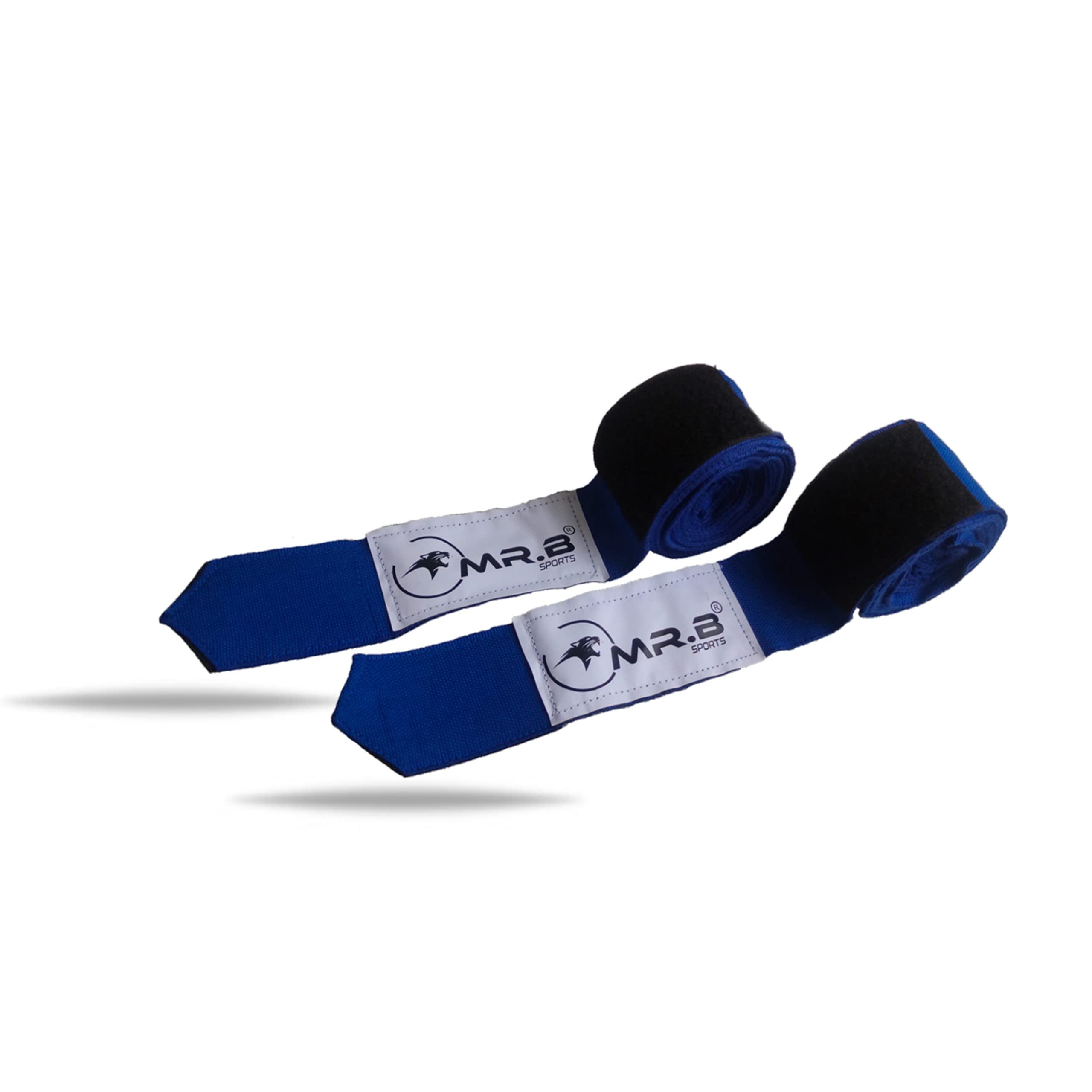 MR.B SPORTS Hand Wraps, Hand Wraps for Boxing, Boxing Hand Wrap Punching Hand Wraps 108" & 180" Length (Blue, 180" Length)