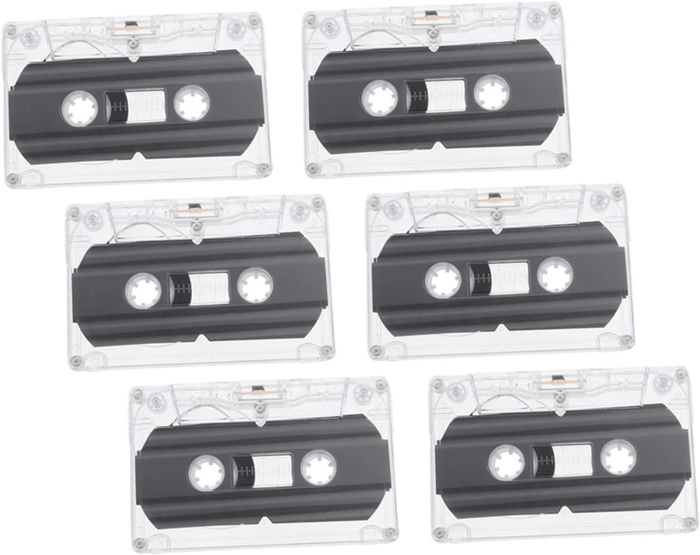Blank Audio Cassette Tapes Plastic Case 30 Minutes 6pcs