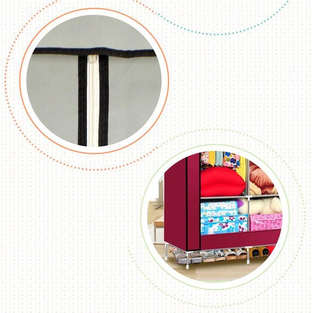 Cloth Wardrobe Clothes Closet, Portable Closet Wardrobe Storage Closet Standing Closet Fabric Cabinet Portable Wardrobe Organizer Storage,Beige_130x45x170cm