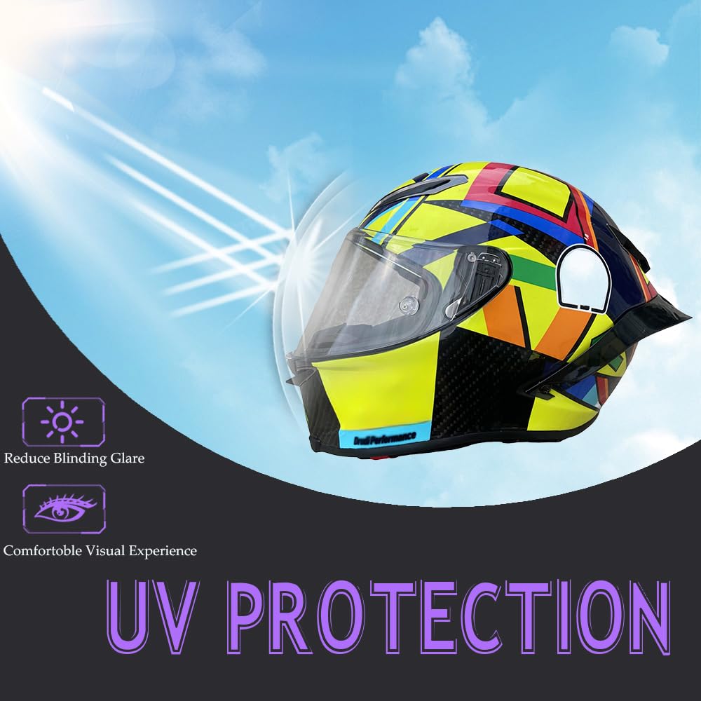 BSTOP Race 3 Shield Replacement For Pista GPR, CORSA-R, Pista GPRR Face Shield Race3 Visor Uv-protection (Clear-day and night)