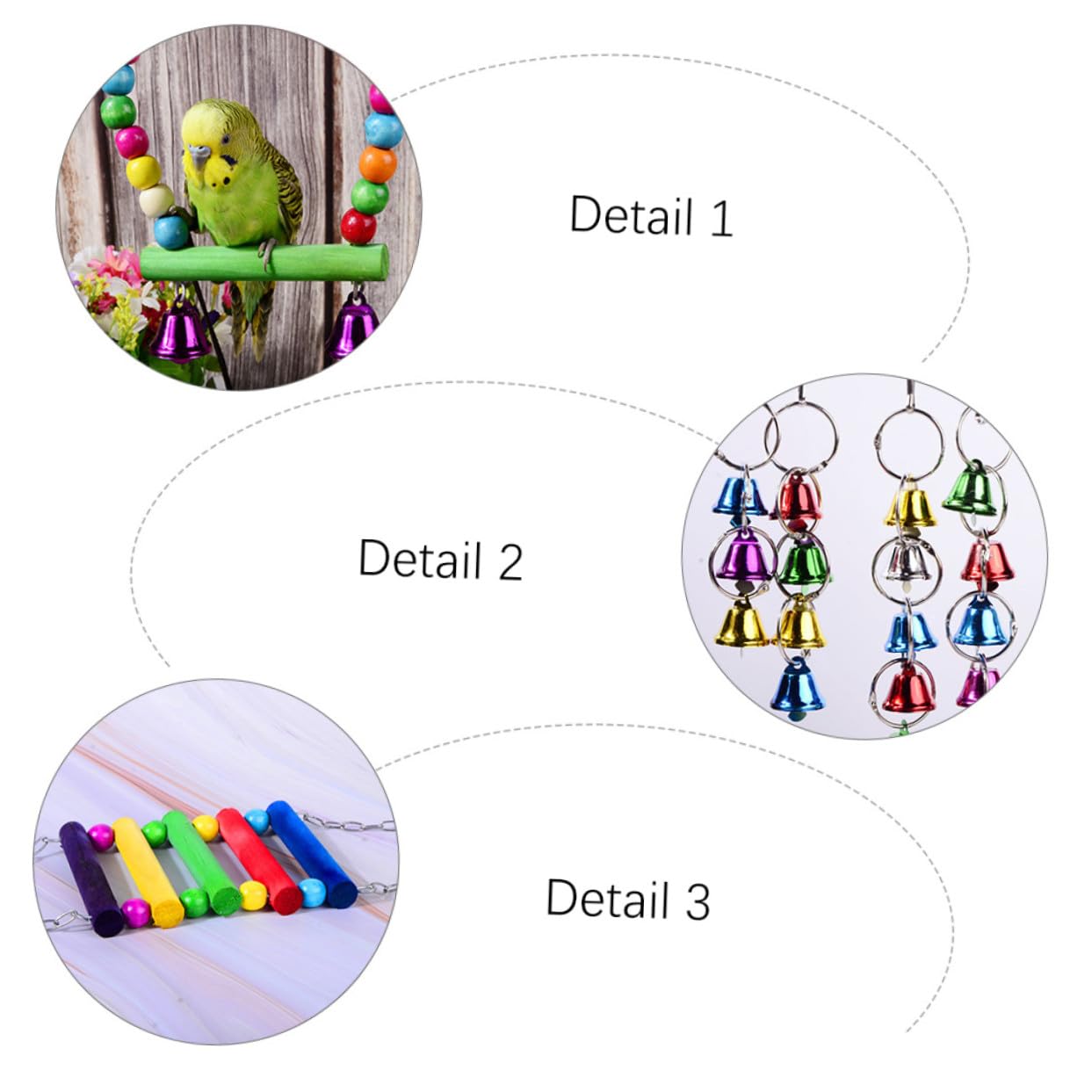 5 Piezas Juguetes para Pájaros Material Natural y Duradero Juego para Masticar y Desarrollar Inteligencia de Loros y Aves Pequeñas Ligero y Portátil