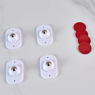 Oval Chair Caster Wheels, White Plastic Base with Chrome Center