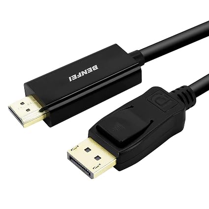 DisplayPort na HDMI Kabel, BENFEI 1,8 m DP Display Port do HDMI HDTV 1080P adapter męski na męski konwerter pozłacany kabel do Lenovo, Dell, HP, Asus i innych marek