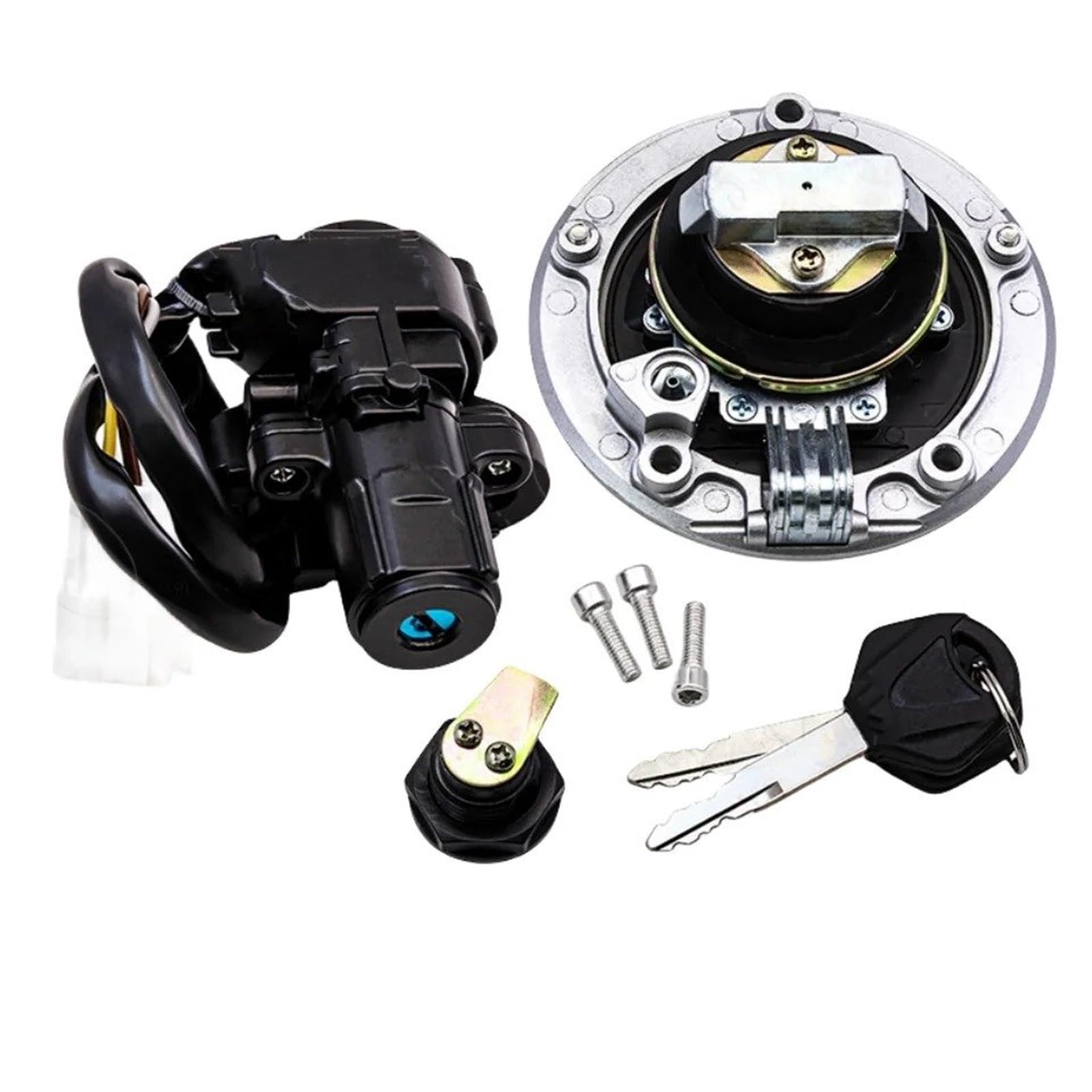 Motocykl Motocykl do EN 650 Vulcan S650 2014 2015 2016-2022 Zamek zapłonu motocykla z zestawem kluczy elektryczny zamek do drzwi 4 kable