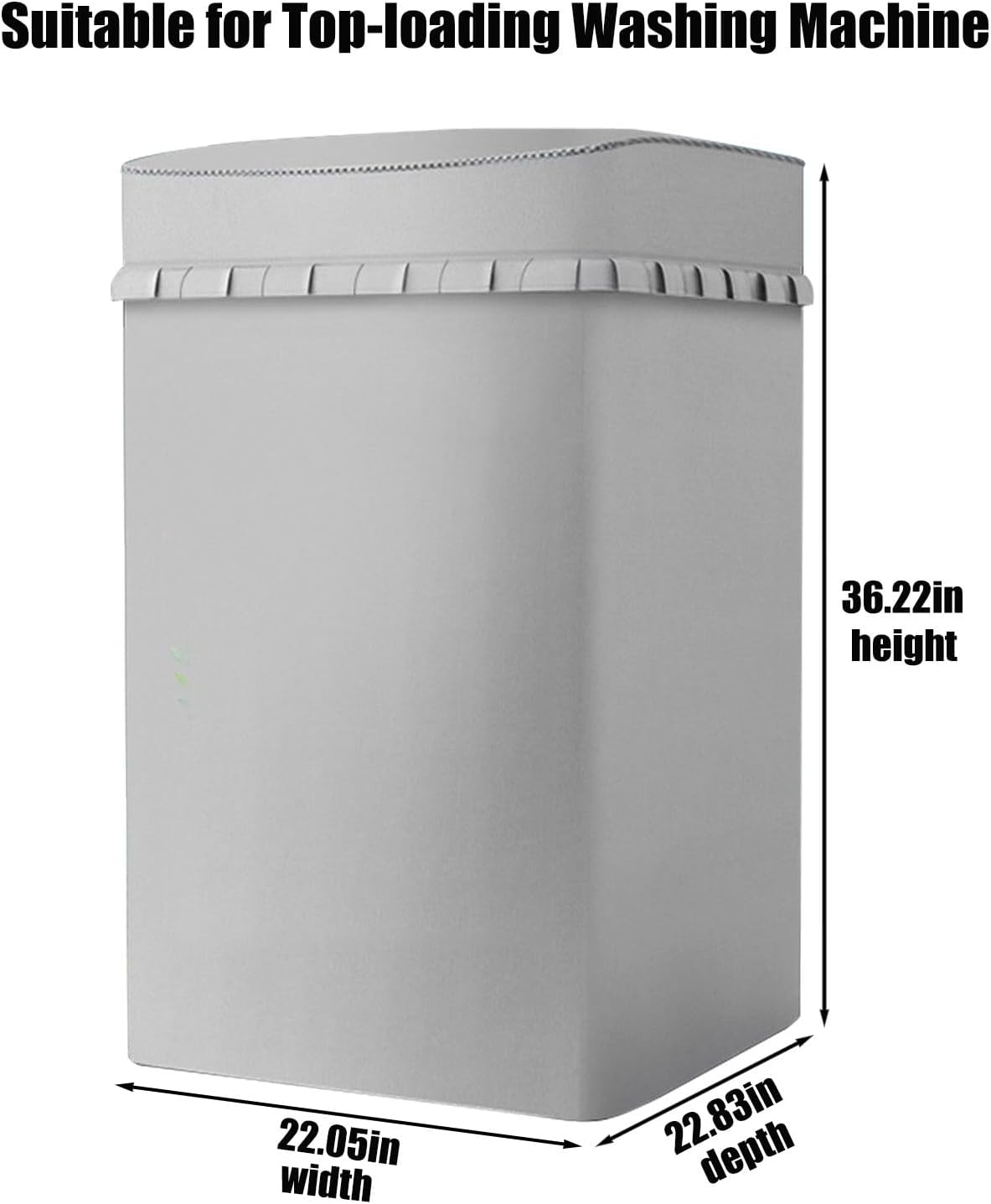 Top Load Washing Machine Cover Waterproof Washer Dryer Cover with Zipper Dustproof Outdoor Full-Automatic Washer Protector Case Laundry Cover 22x22.8x36.2inch (Leaf)