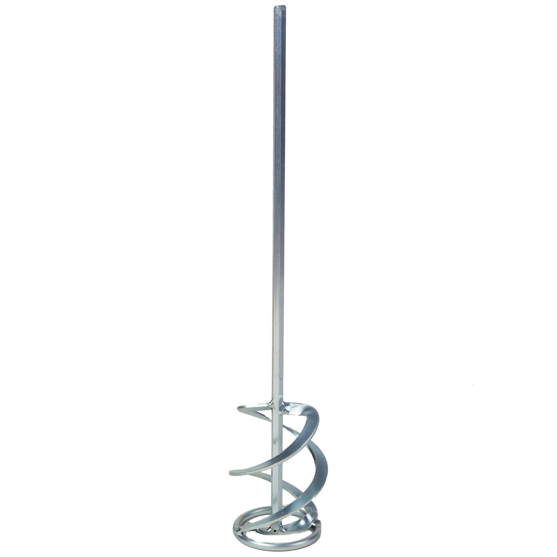 Toolty Silver Helix Plus Mixing Paddle 70 X 400 X 8Mm - Hex - Galvanized Mixer, Whisk, Stirrer -2-Blade - For Plaster, Gypsum, Adheives, Concrete, Cement, Glue, Paint, Diy - Tlty-1192 Oc