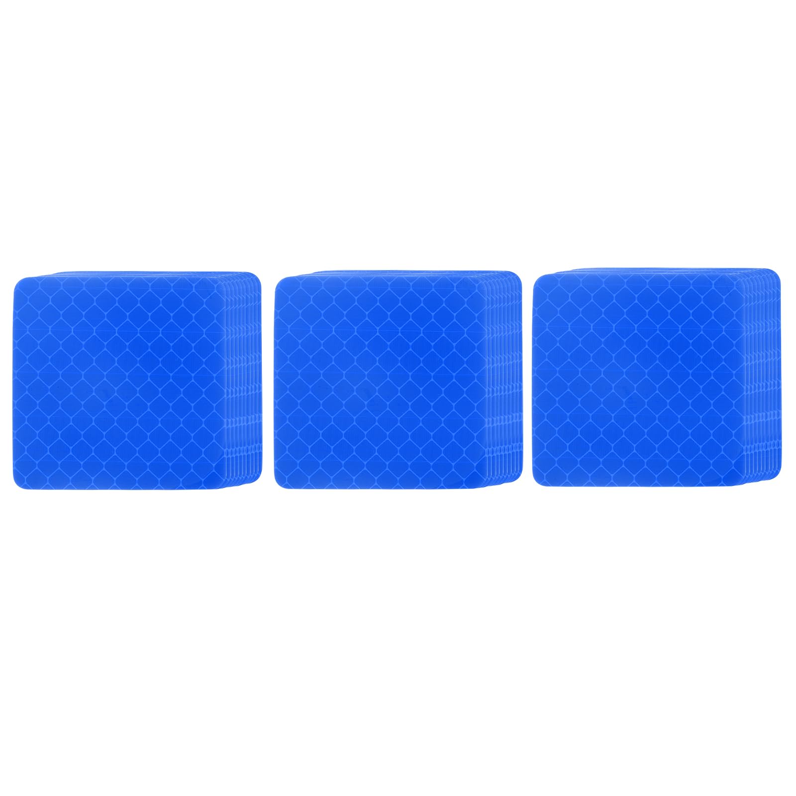 PATIKIL Reflective Stickers (Square, Blue) (50 Pcs) High Visibility Safety Reflective Tape Adhesive Waterproof Warning Strips for Car/Motorcycle/Helmet/Trailer Truck