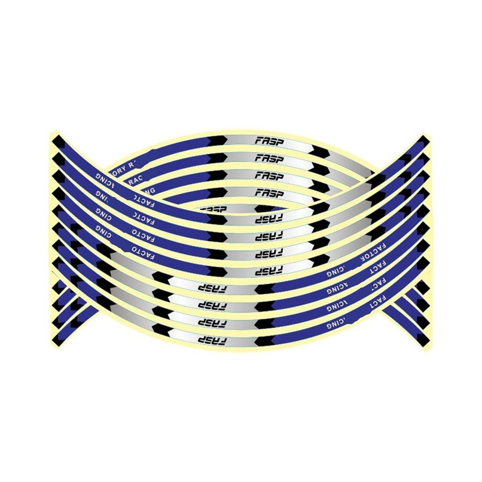 Hub Decals Rim Tape Bicycle Decals Motorcycle Wheel Stickers Reflective Rim Car Stripe Tape(Blue)