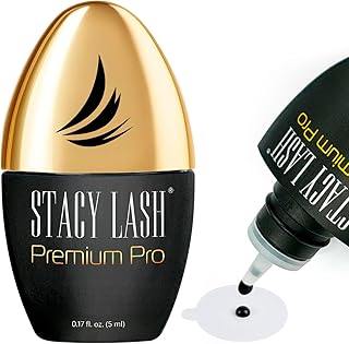 STACY LASH Premium Pro Eyelash Extension Glue 0.17fl.oz/5ml / 0.3 Sec Drying time/Retention – 7 Weeks/Extra Strong Black Lash Adhesive/Lash Tech Supplies