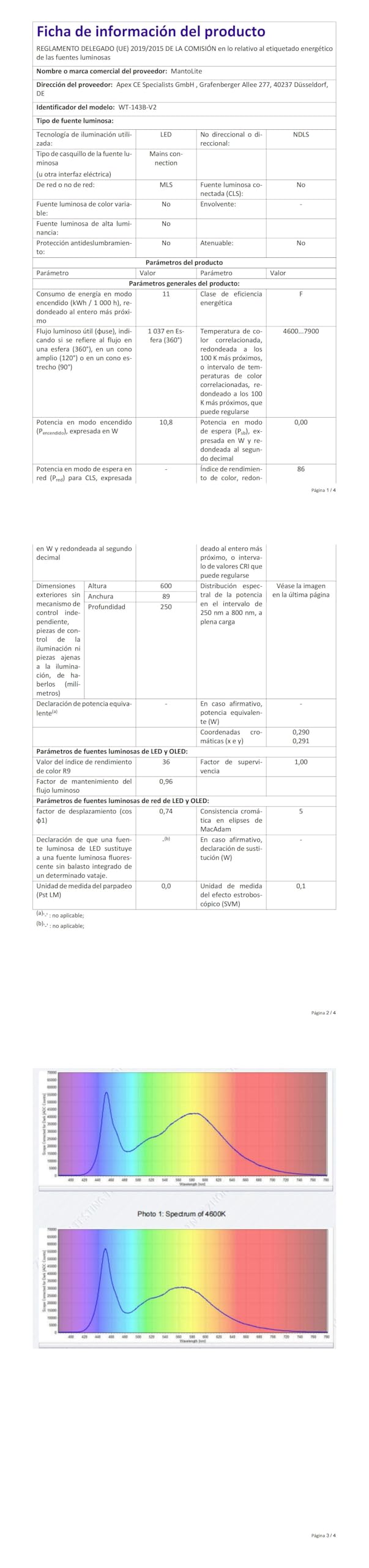 MantoLite Aplique LED latón pulido, Aplique para lámpara de cabecera, iluminación de cuadros 40CM 12W luz de espejo de baño IP44 3000K, luz de lectura Iluminación interior