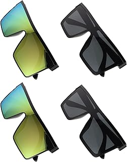 [DEARMAMY] スクエアフレームサングラス 男女兼用レトロ特大UVカットサングラス サイクリング アウトドア 運転対応ストリートファッションアイ