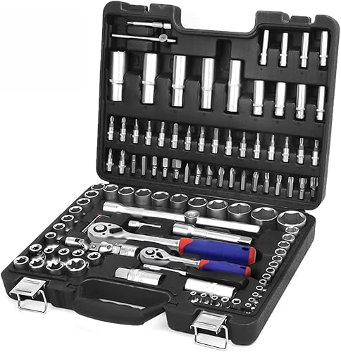 ORDALI Juego de herramientas de reparación de vehículos 108 piezas para herramientas de reparación de automóviles juego de herramientas mecánicas
