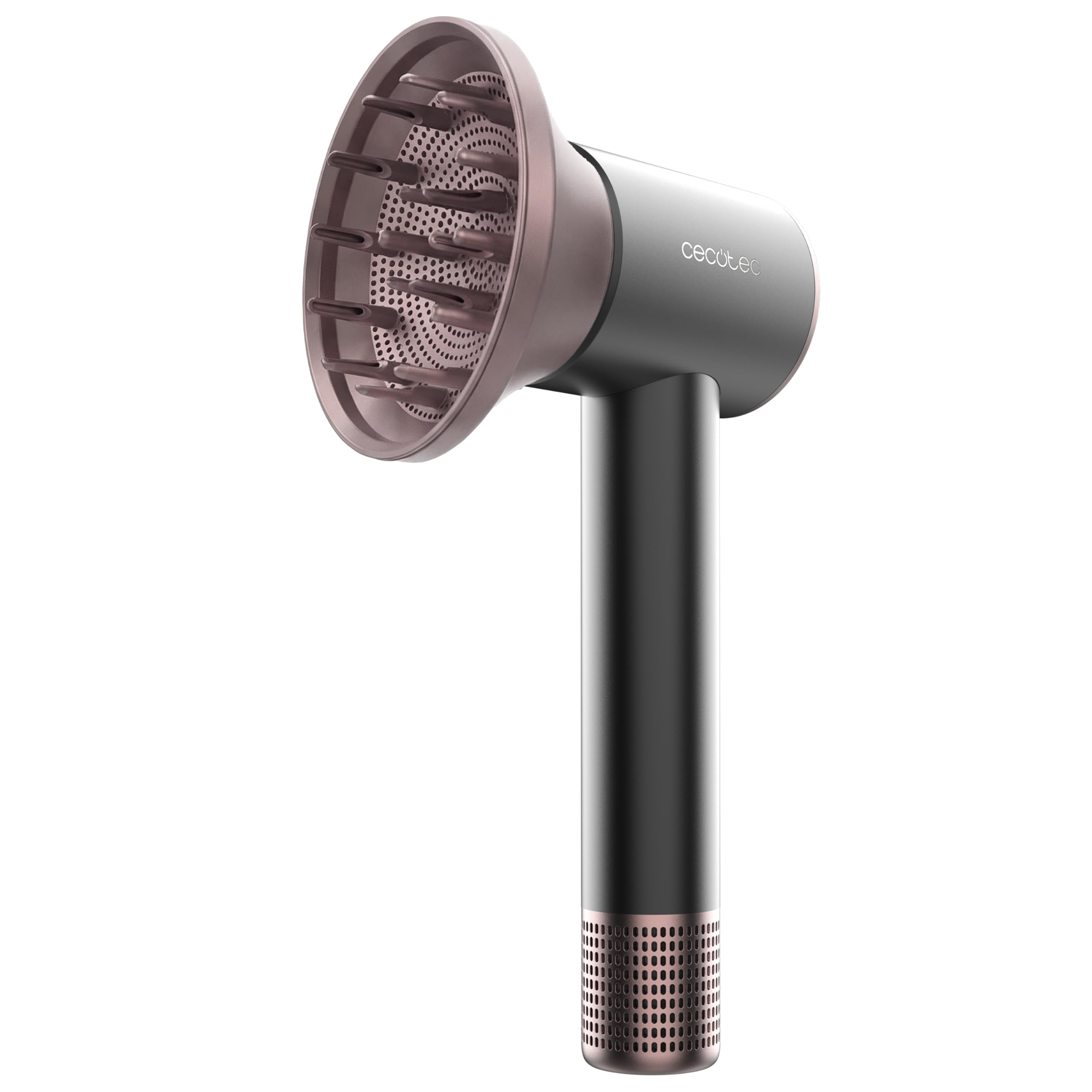 Cecotec Suszarka jonowa DryGlam 2w1 Sensor Black. 1400 W, bezszczotkowa 110000 obr./min, czujnik temperatury, 2 prędkości, 3 temperatury, koncentrator i dyfuzor, szybkie suszenie