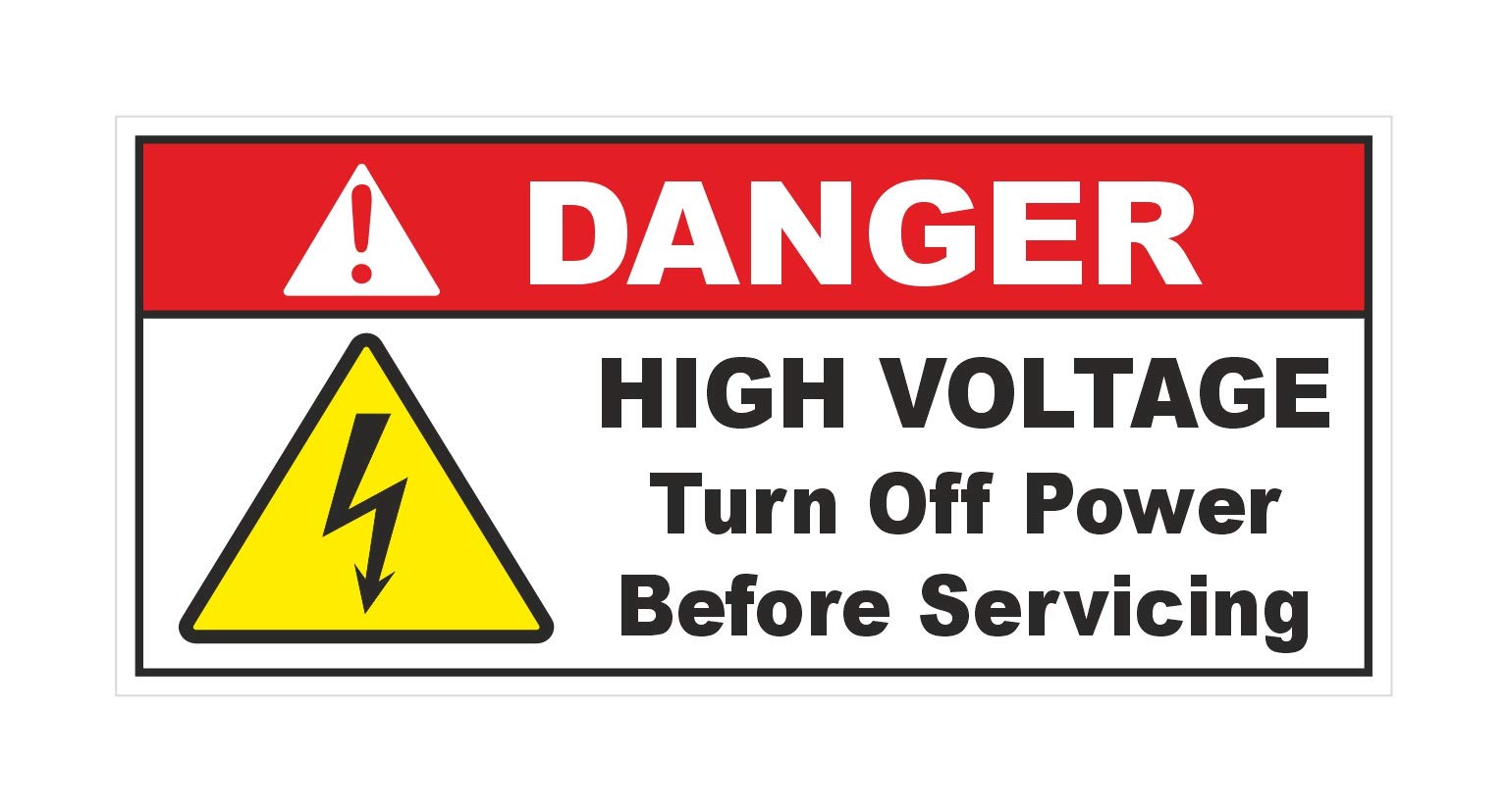 Danger High Voltage Turn off Power before Servicing Sticker (Pack of 10) (B083LWBNKL) Amazon Price History, Amazon Price Tracker