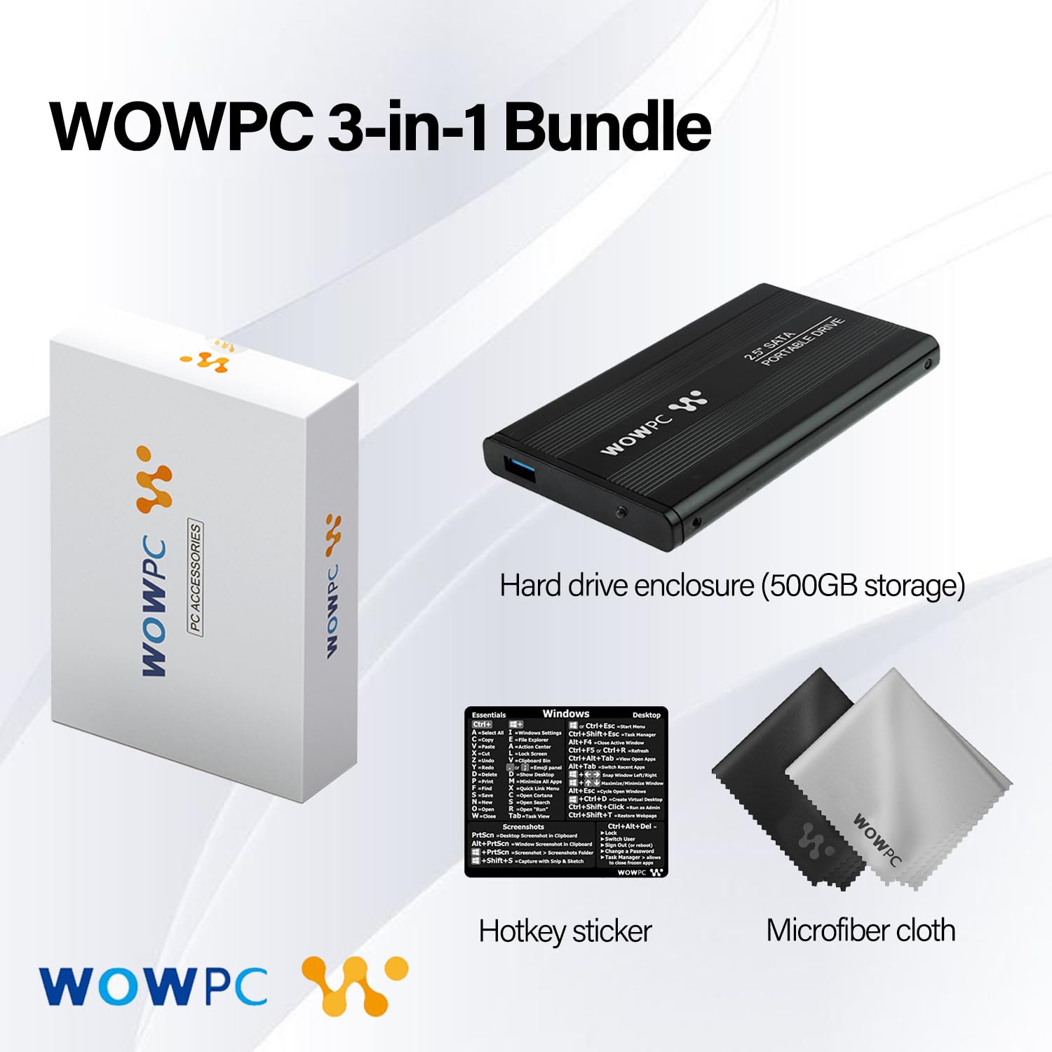 Lenovo 15.6" FHD Touchscreen Business Laptop w/Office 365 for The Web, Intel 13th 10-Core i5 (Beat i7-1255U), 12GB RAM, 756GB(256GB SSD+500GB External Drive), Windows 11, WOWPC 3-in-1, No Mouse