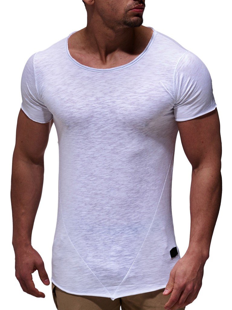 Leif Nelson T-Shirt Uomo Estate Collo Rotondo, vestibilità Regolare, 100% Cotone, Basic Casual Maglietta Uomo a Manica Corta