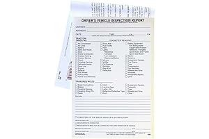 Detailed Driver's Vehicle Inspection Report 50-pk.