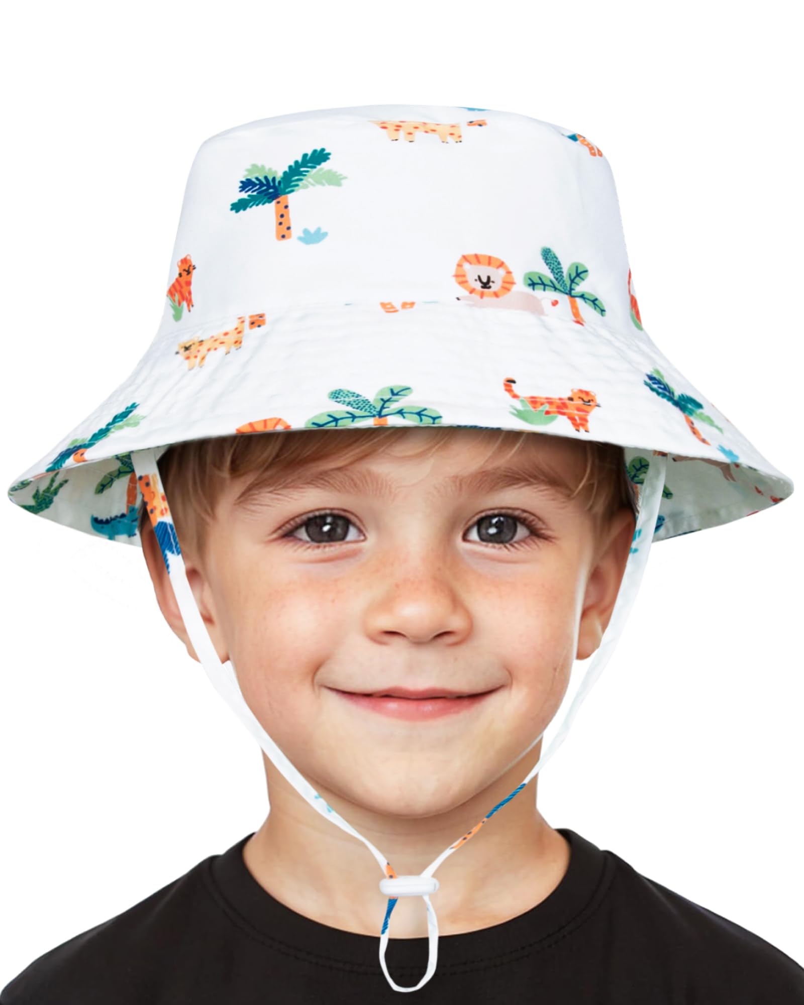 Baby Sun Hat UPF 50+ Sun Protection Hats Toddler Bucket Hat Kids Summer Beach Hats Wide Brim Outdoor Play Hat for Boys Girls
