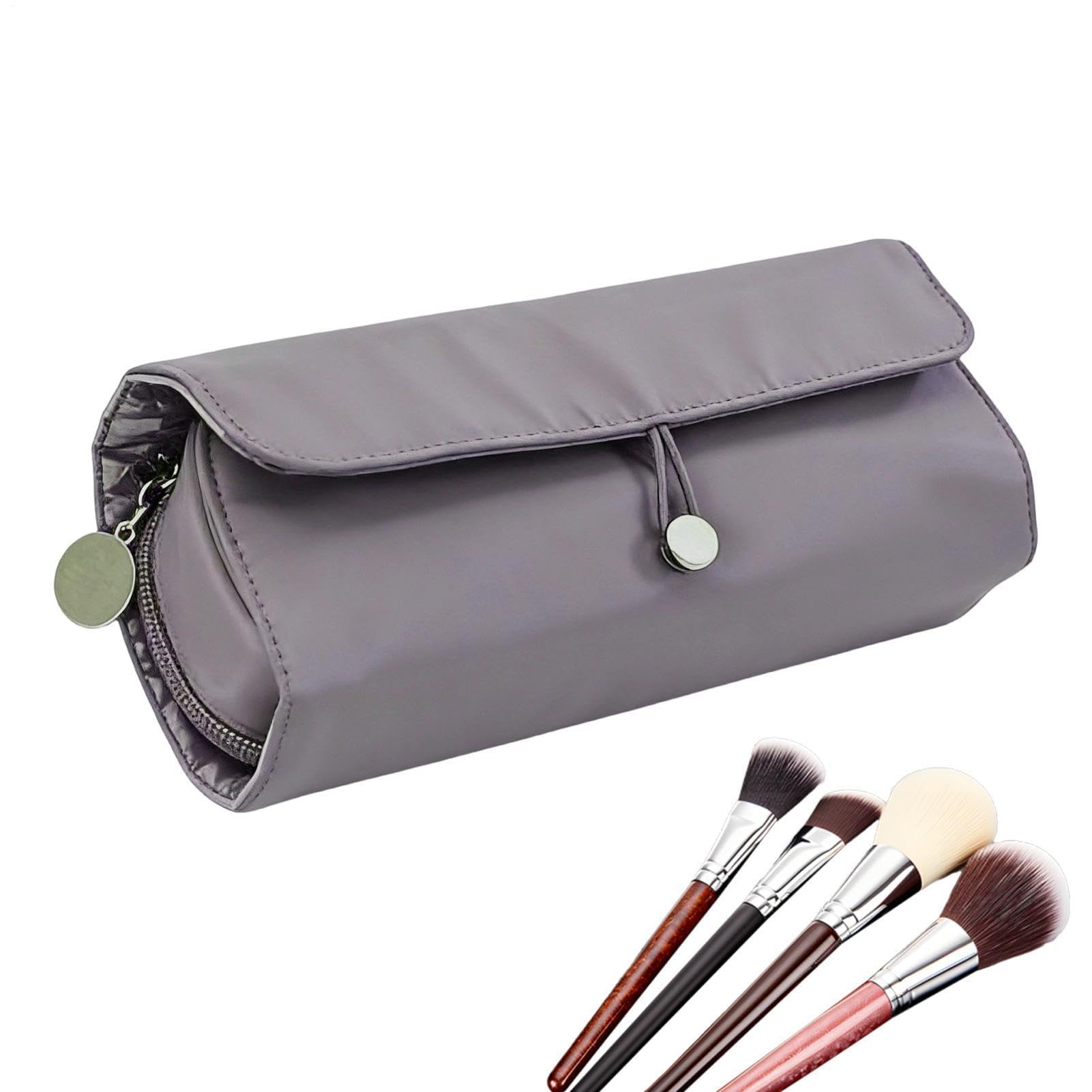 Borsa pieghevole per pennelli da trucco, organizer per cosmetici impermeabile per viaggi, contiene pennelli, articoli da toeletta e strumenti di bellezza, ideale per l'uso quotidiano, ufficio, scuola