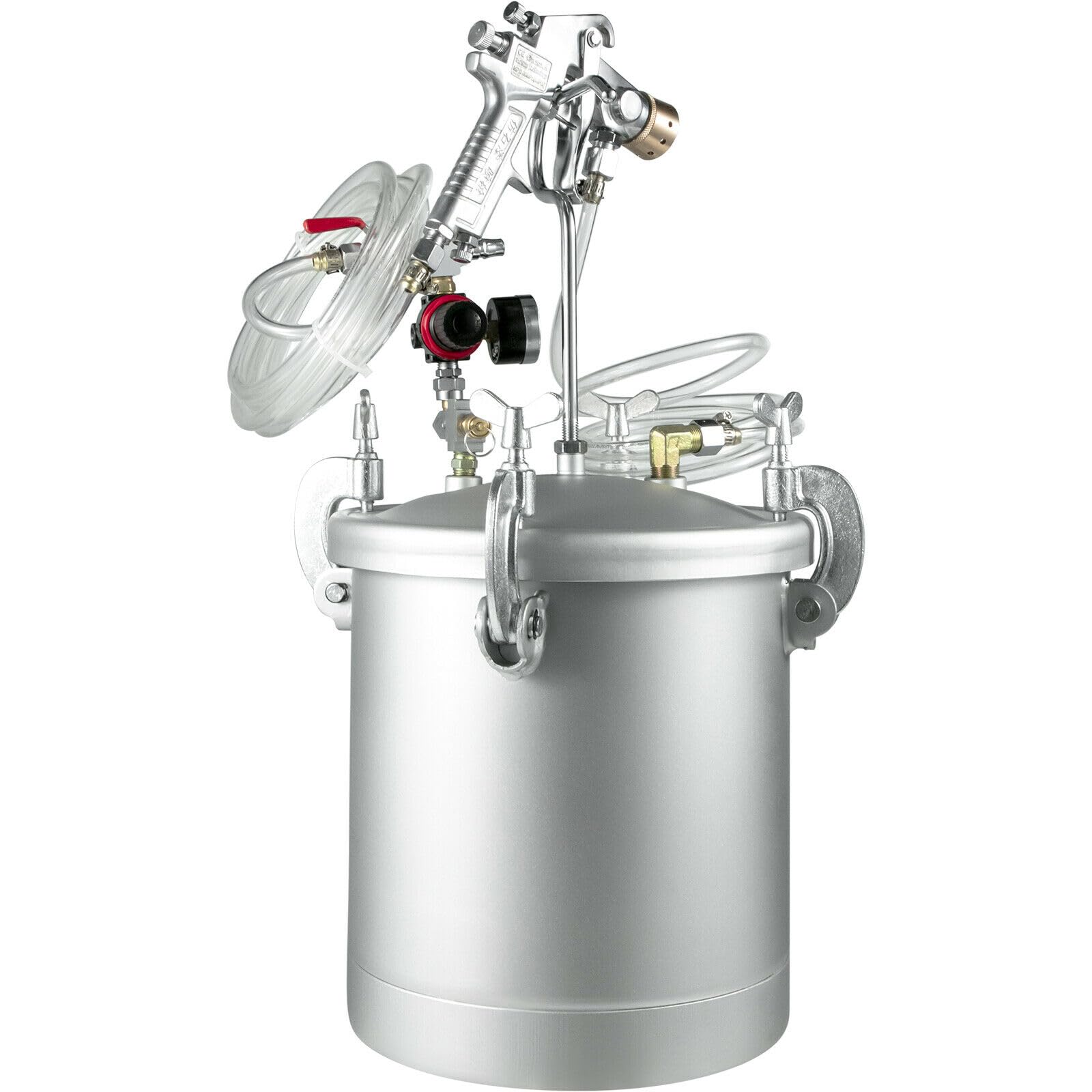 Gallonen-Druckdosen-Farbtank-Sprüistole, 10 l Druck-Farbtopf-Sprühsystem, 2 Schläuche Für Anfänger und Heimwerker