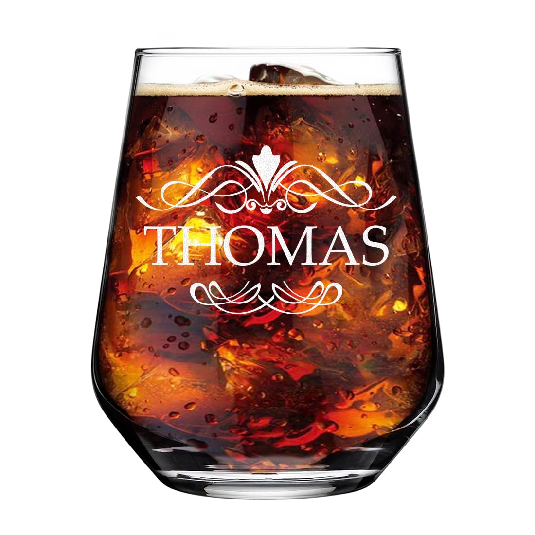 polar-effekt Trinkgläser aus Glas 425 ml 6er-Set mit Gravur - spülmaschinenfeste Wassergläser - ideal für Wasser, Saft und Cocktails - nachhaltig BPA-Frei