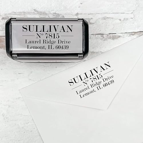 Miniatura 10 de Sellos de dirección modernos autoentintados  Sello de dirección de retorno personalizado (escritura de pincel moderno, grande)