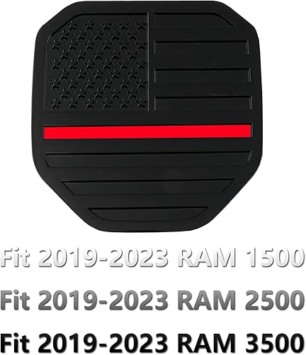 Miniatura 7 de Zhizhong Emblema para portón trasero, insignia de la bandera estadounidense compatible con RAM 1500 2500 3500 2021 2022 2023 2024 2025 (línea roja