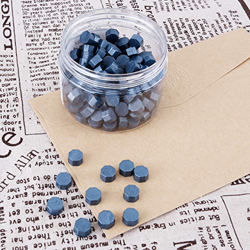 Darkishblue Sealing Wax Beads, Yoption 210 Pieces Octagon Wax Seal Beads With Candles And Melting Spoon For Wax Seal Stamp #TOP5