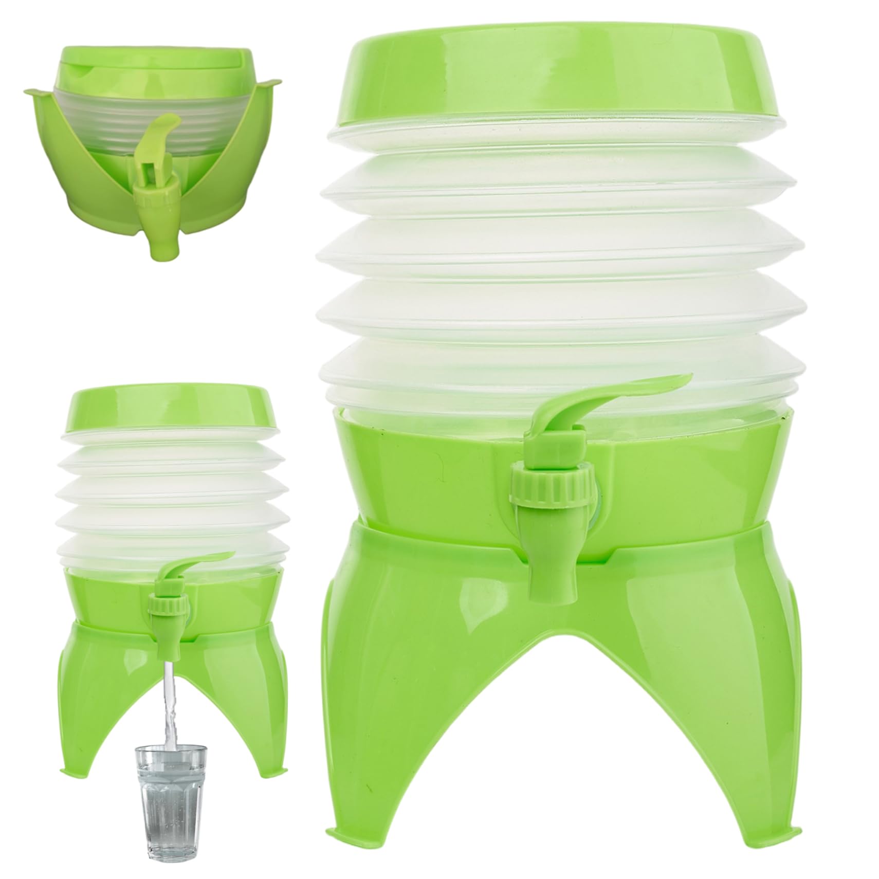 Takingup Water Container with Spigot, 3.5L Collapsible Water Container with Spigot Drink Dispenser Portable Camping Jug