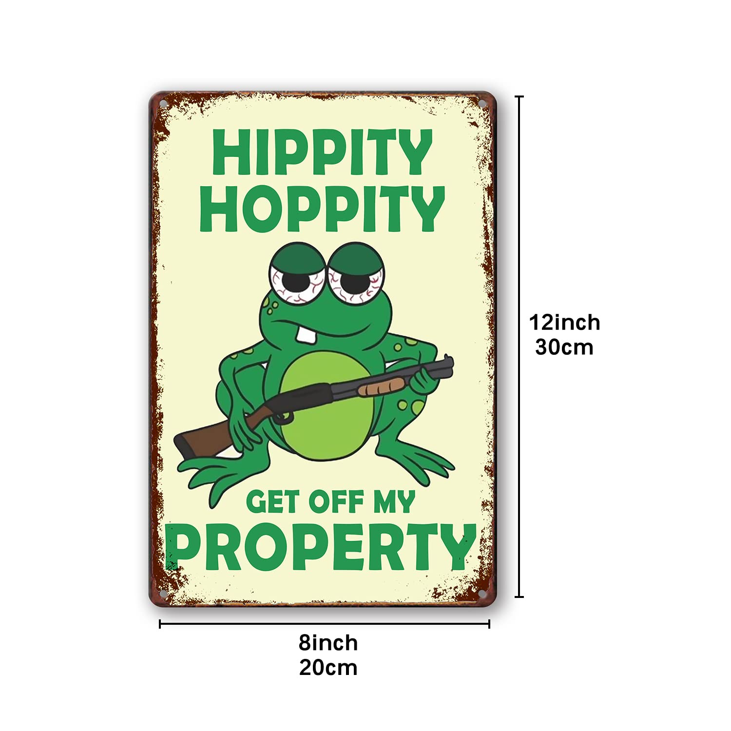 Frog Garden Decor AEFER Hippity Hoppity Get Off My Property Funny