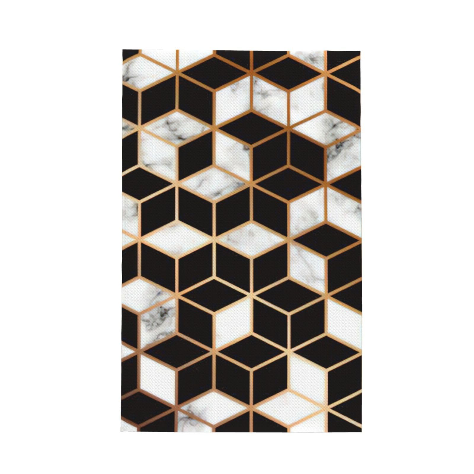 CKGODGF 3d Marble Pattern Print Absorbent Waffle Dishcloths,Kitchen Towels With Hanging Loops,Tea Towels.