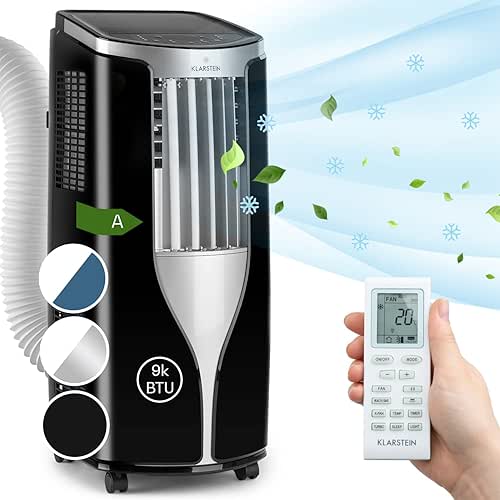 Klarstein Climatiseur Mobile Silencieux, Climatiseur 4 en 1, Mode Nuit,
