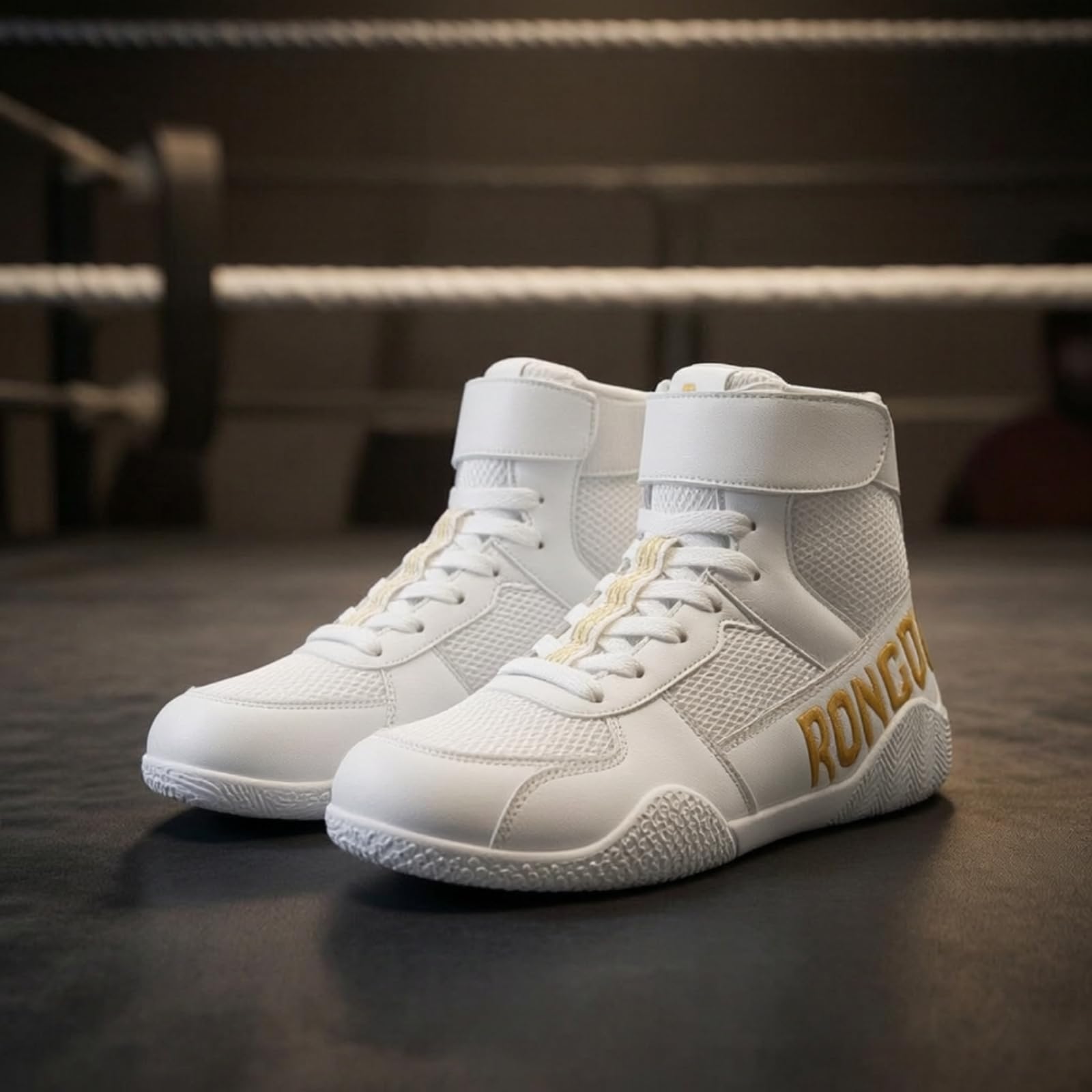 Scarpe da Pugilistico Alte Scarpe da Pugilato Antiscivolo Calzature per Atleti