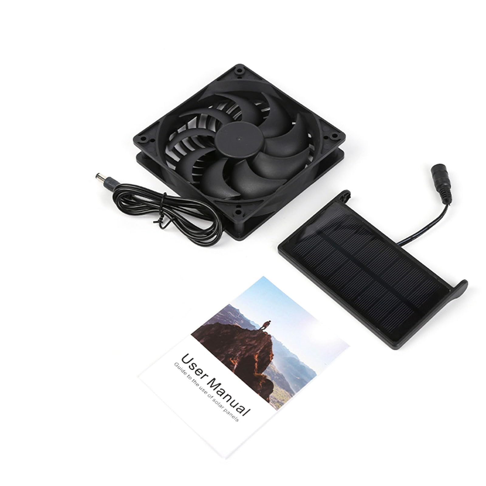 Professional Solar Power Exhaust Fan 3W Household Ventilation Fan Solar Panel Powered Air Extractors Easy to Use Ventilation Shed for Greenhouses