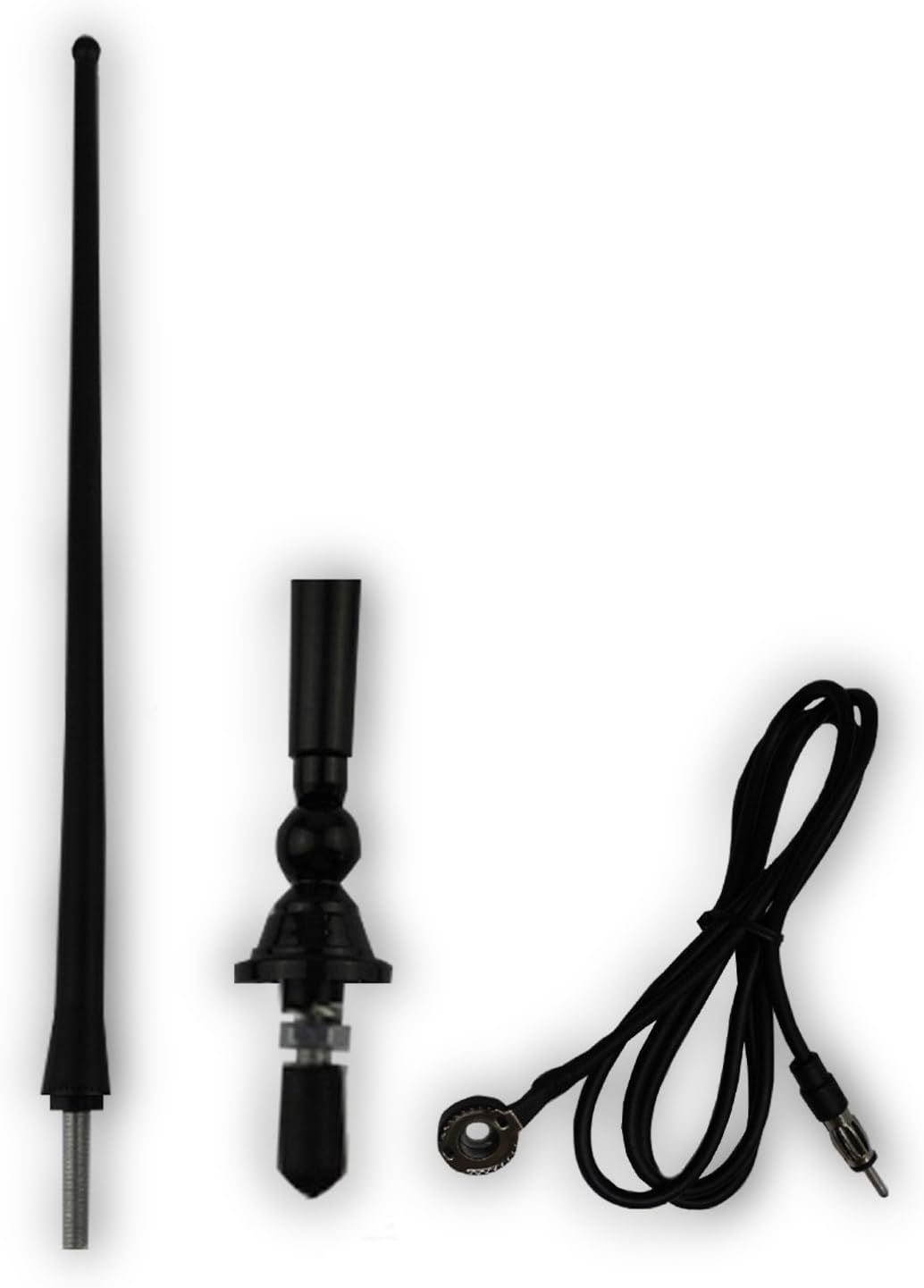 Herdio Waterproof Marine Antenna Rubber Duck Dipole Flexible Mast FM AM Antenna for Boat Radio Car ATV UTV RZR SPA-Black : Electronics