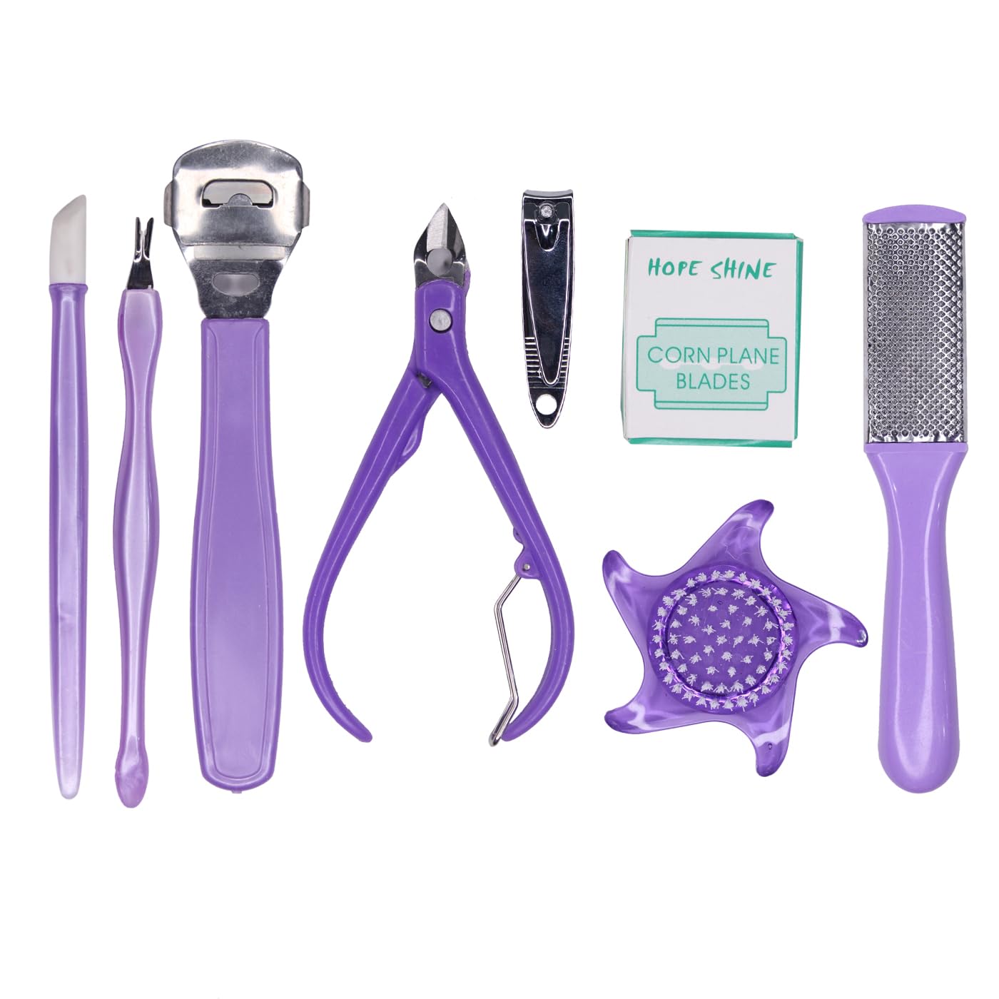 KYNA Set Of 8 Pieces Professional Pedicure Manicure Kit Dead Skin Removal Grooming Tool For Girls And Women Random Colours Pack Of 1-picture-18