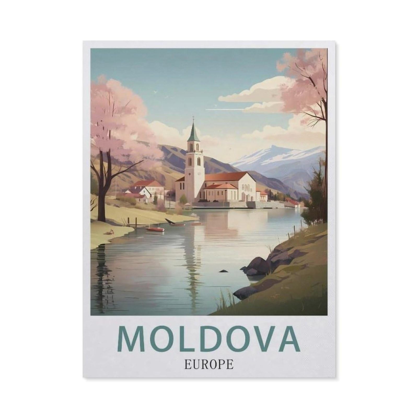 Metal Tin Sign，Moldova Europe(15x30cm）